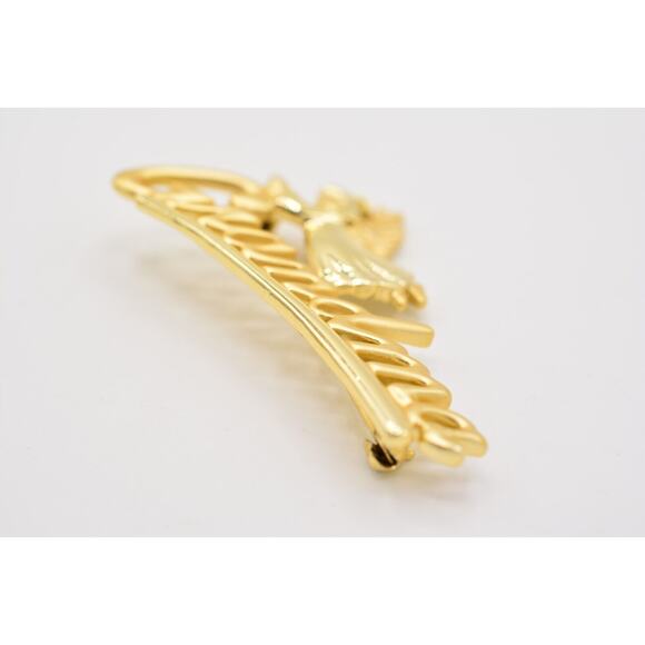 Danecraft Vintage Grandma Pin Brooch Angel Brushed Gold Signed 1980s Bin1 - Picture 5 of 12